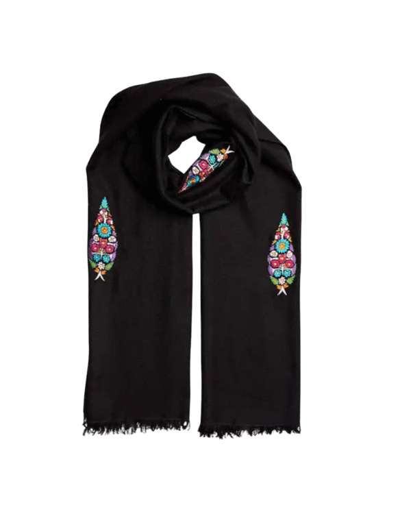Embroidery Print 100% Cashmere Scarf