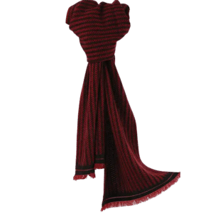 Stripe Printed 100% Cashmere Scarf