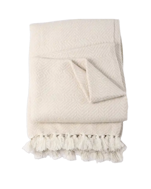 White Pashmina Blanket
