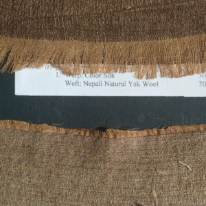 Warp: Color Silk 30% | Weft: Nepali Natural Yak Wool 70%