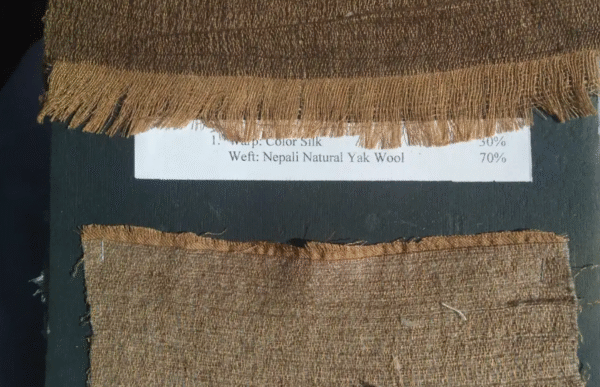 Warp: Color Silk 30% | Weft: Nepali Natural Yak Wool 70%