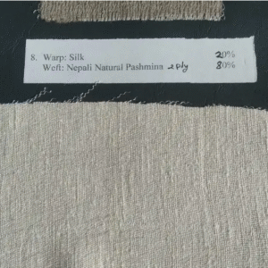 Warp: Silk 20% | Weft: Nepali Natural Pashmina 2 ply 80%